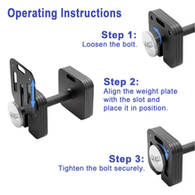 Load image into Gallery viewer, EZREAL Square Adjustable Dumbbell — Up to 80 lb · Quick-Adjust Knurled Handle