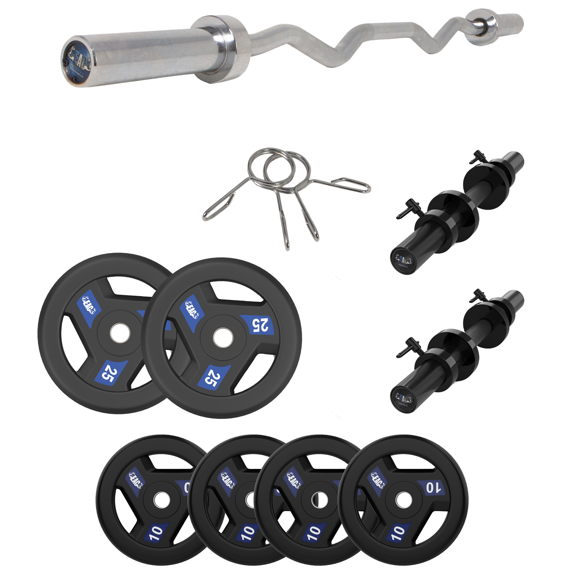 EAC 4FT Curl Bar & Weights Bundle Ezreal Armwrestling Club