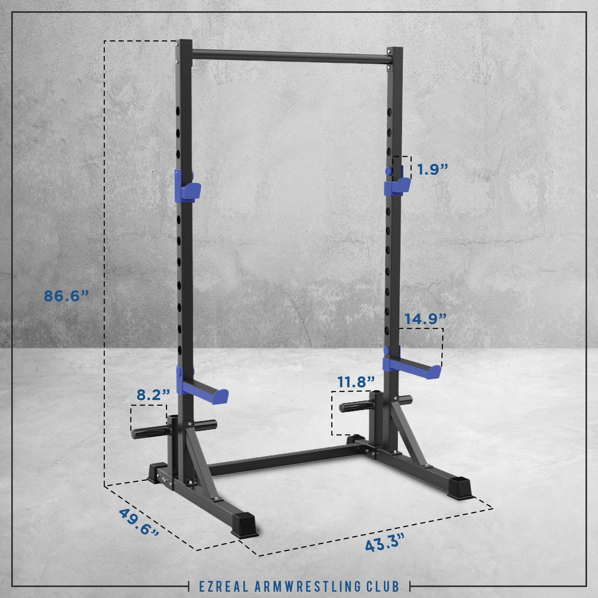 Ezreal Armwrestling Eac Crystal Blue Squat Rack Cheap Half Rack