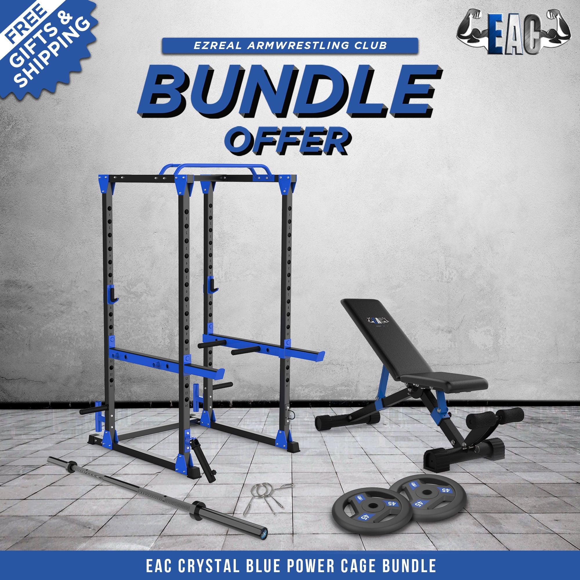 EAC Crystal Blue Power Cage Bundle – Ezreal Armwrestling Club