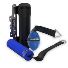 Load image into Gallery viewer, PD-1 Starter Kit – Elliptic Wrist Ball, Wrist Bar, and Knurl Rolling Handle | Armwrestling Beginner Training Set
